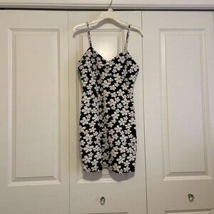 Black and White 60s Mod Inspired Mini Dress